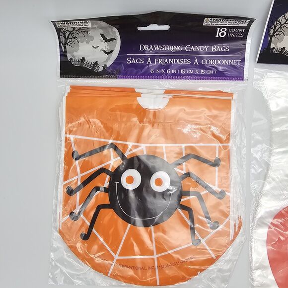 Halloween Party Favors Treat Bags Lot Spider Pumpkin Frankenstein Candy Corn - Picture 4 of 7